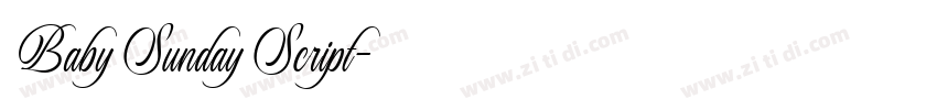 Baby Sunday Script字体转换 Baby Sunday Script字体转换